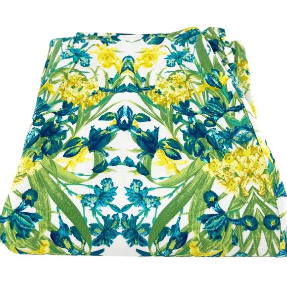 Roz & Ali Floral Pencil Skirt Size 12 Cotton Spandex Colorful Bohemian Spring - Picture 9 of 12